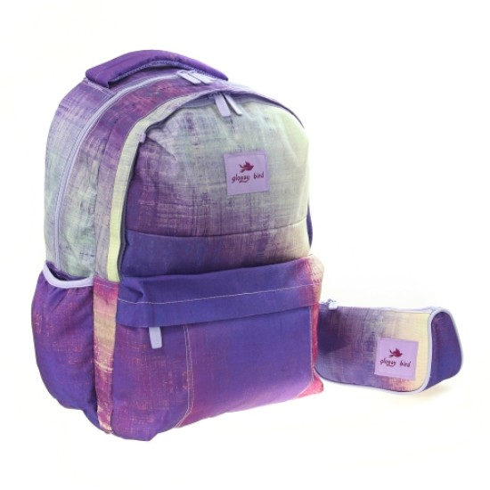 Ученическа раница с несесер Glossy Bird 6