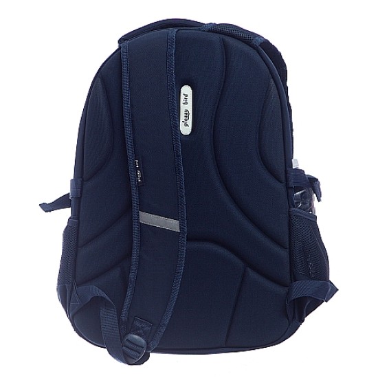 Ученическа раница с несесер Glossy Bird - Dark Blue