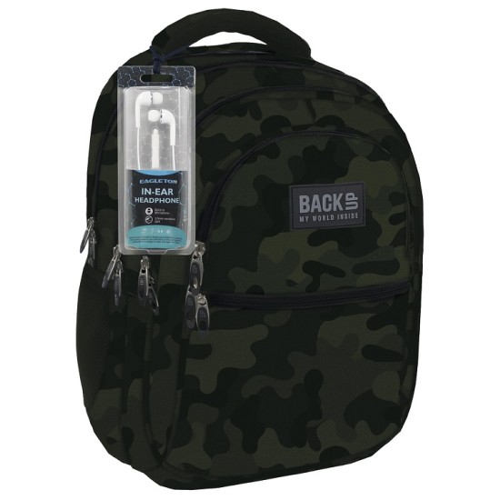 Ученическа ергономична раница BackUp B54, с 4 отделения