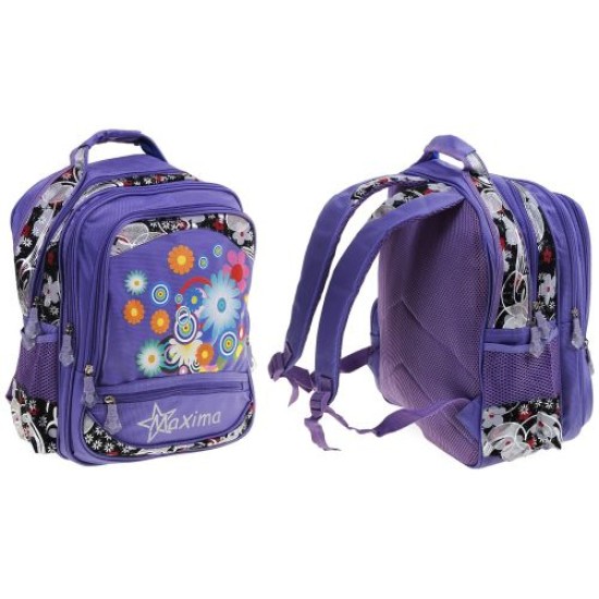 Ученическа раница с две прегради MAXIMA Flower
