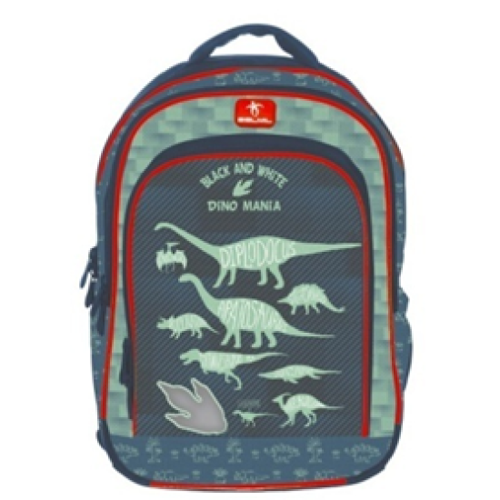 Belmil ученическа раница Black&White - DINO