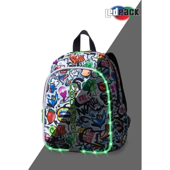 Cool Pack Светеща LED раница за детска градина - Graffiti BOBBY Cool Pack Светеща LED раница за детска градина - Graffiti BOBBY