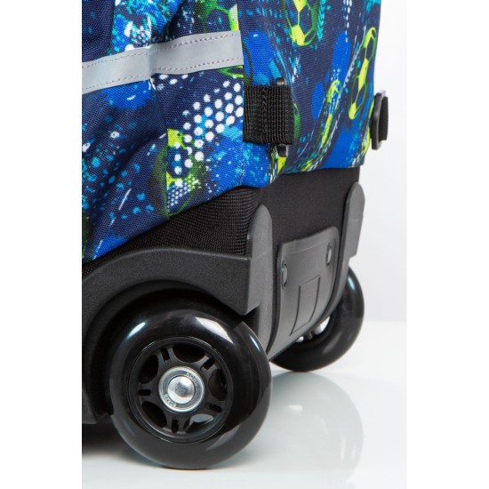 Раница на колела JUNIOR - Football Blue