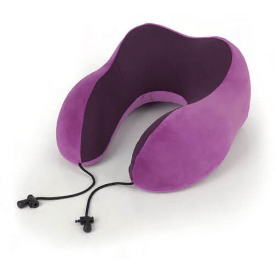 Възглавница за път от мемори пяна - цикламена