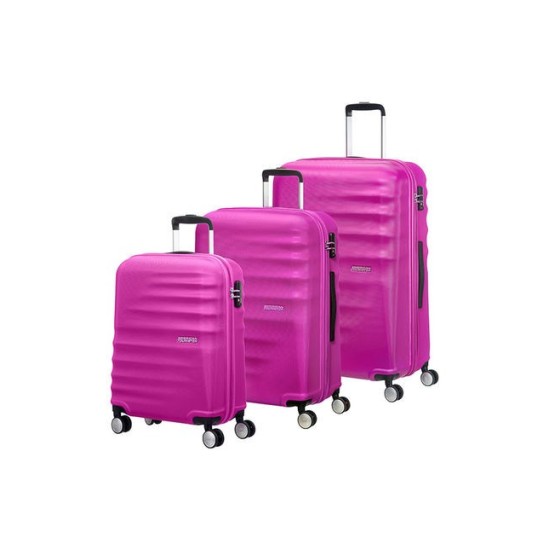 American Tourister сет от три куфара Wavebreaker 55 см, 67 см и 77 см. - розов American Tourister сет от три куфара Wavebreaker 55 см, 67 см и 77 см. - розов