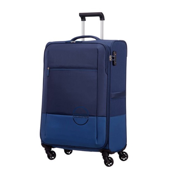 American Tourister куфар Instago 68 см - тъмно син/светло син