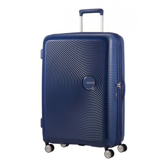 American Tourister куфар Soundbox 77 см - тъмно синьо