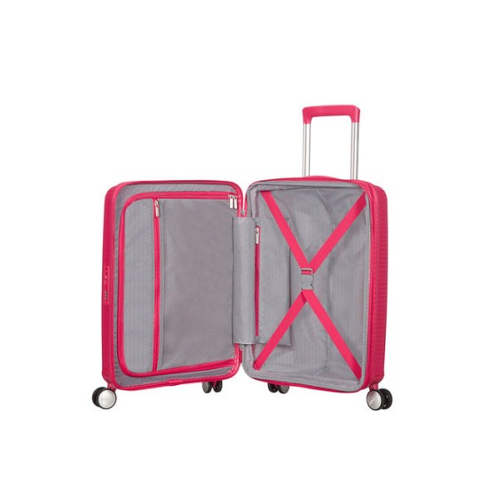 American Tourister куфар Soundbox 55 см - розов