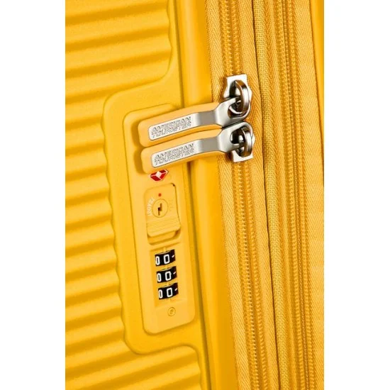 American Tourister куфар Soundbox 67 см - златно жълто American Tourister куфар Soundbox 67 см - златно жълто