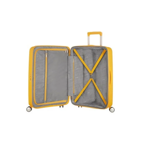 American Tourister куфар Soundbox 67 см - златно жълто American Tourister куфар Soundbox 67 см - златно жълто