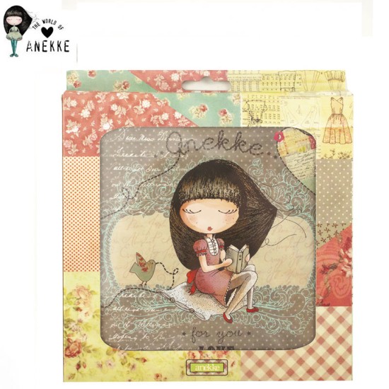 ANEKKE  Дневник с твърди корици с  16 х 16 см, 90л