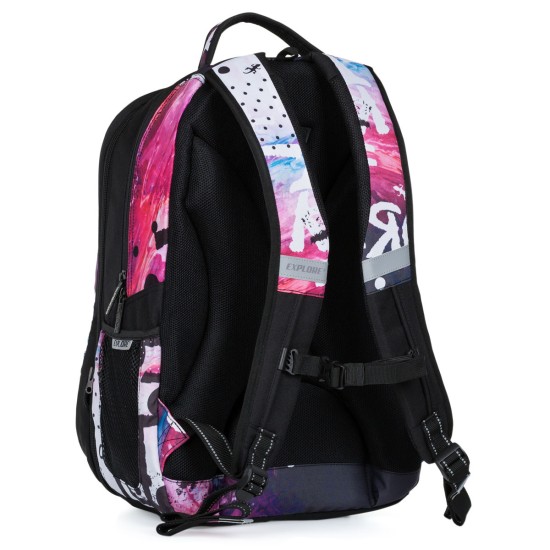 Ученическа раница с две отделения Explore "Pink" 2 в 1 - лилав